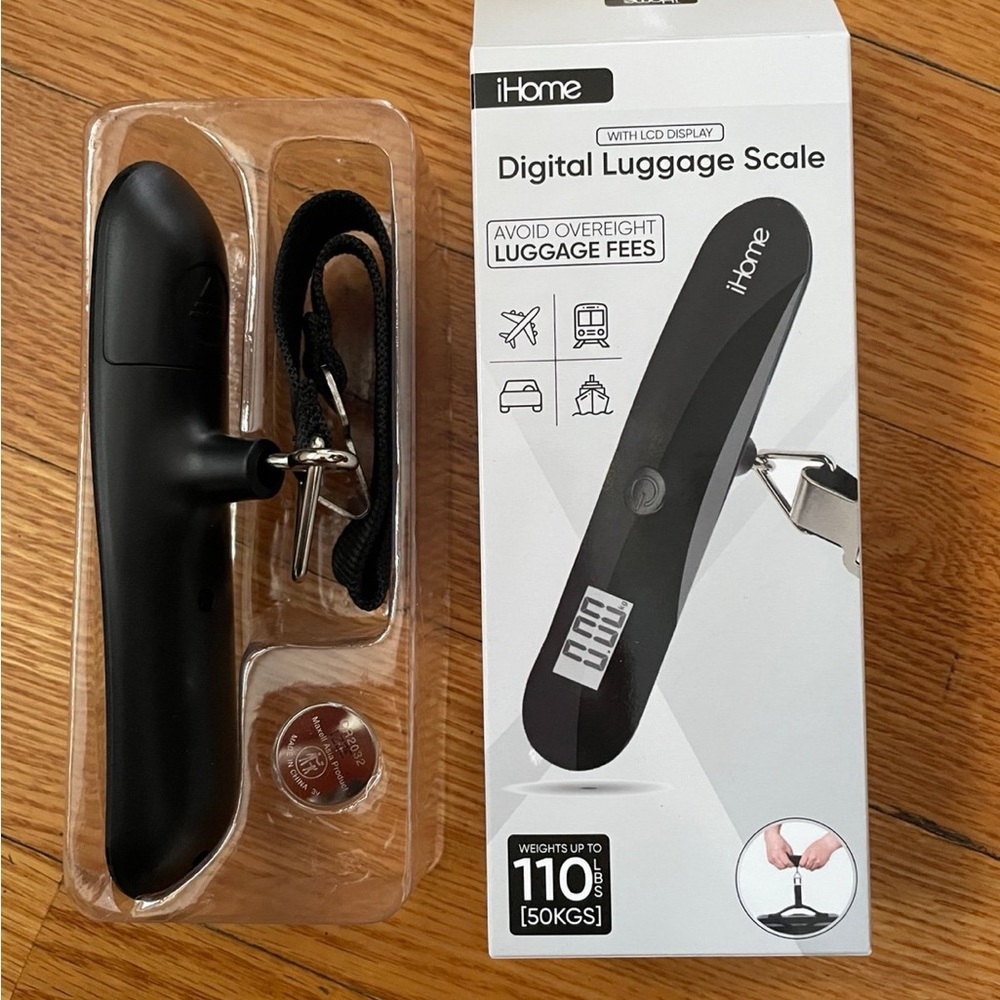 iHome Black Digital Luggage Scale with LCD